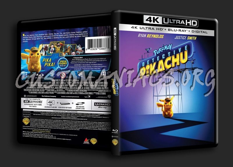 Detective Pikachu 4K blu-ray cover