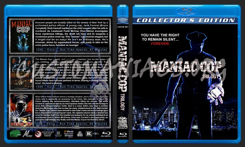 Maniac Cop Trilogy blu-ray cover