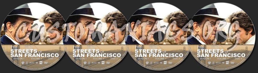 The Streets of San Francisco - Season 1, Volume 1 dvd label