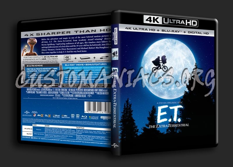 ET The Extra Terrestrial 4k blu-ray cover