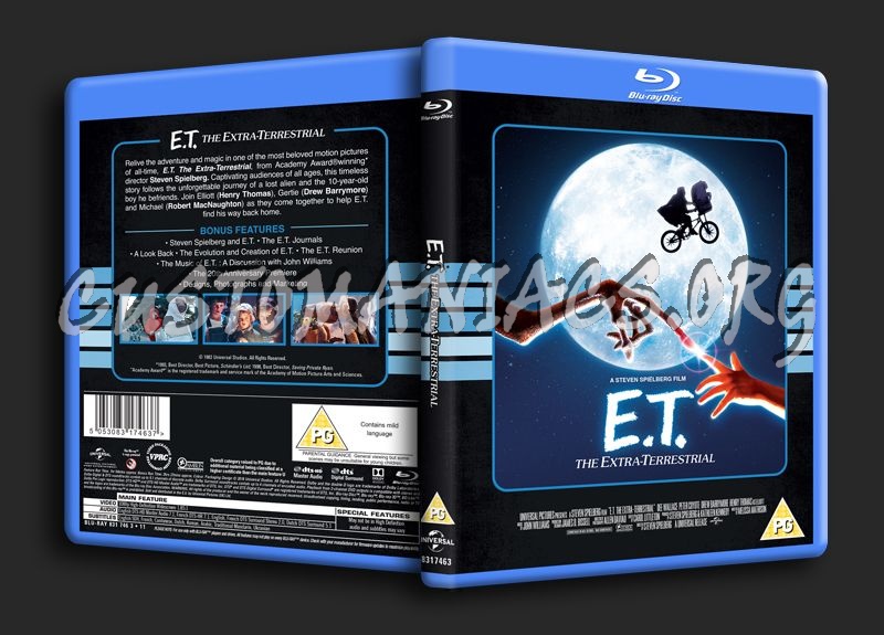 ET The Extra Terrestrial blu-ray cover