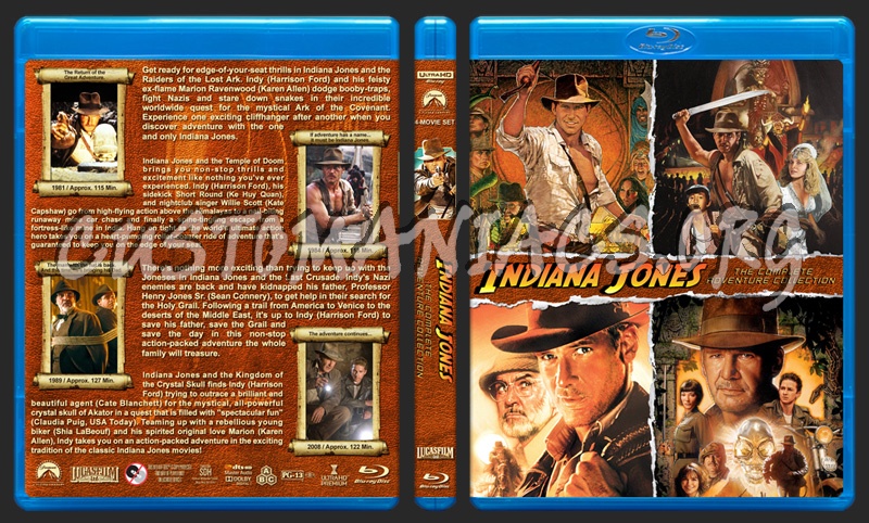 Indiana Jones: The Complete Adventure Collection blu-ray cover