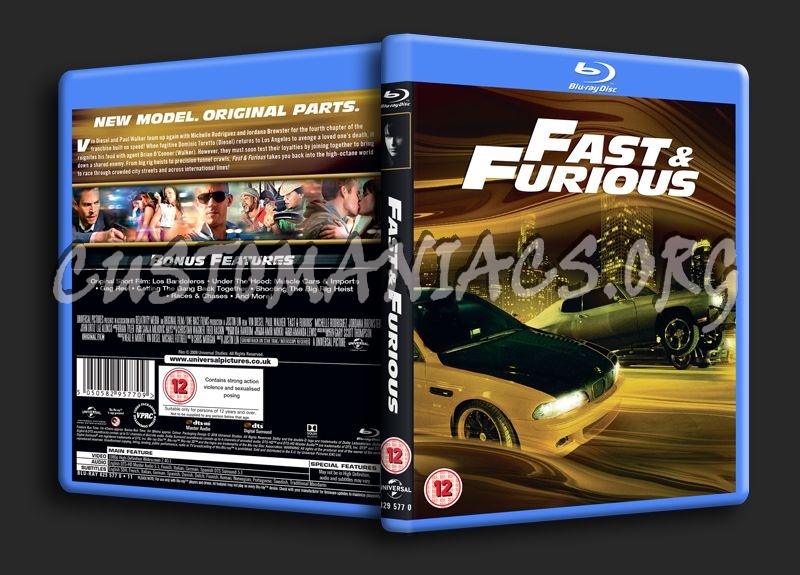 Fast & Furious blu-ray cover