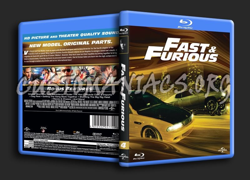 Fast & Furious 4 blu-ray cover