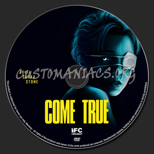 Come True dvd label