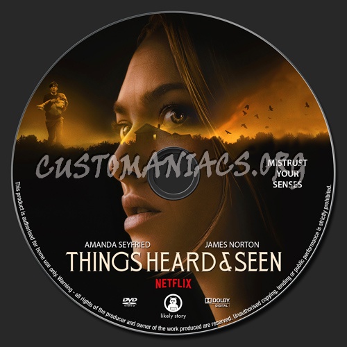 Things Heard And Seen dvd label