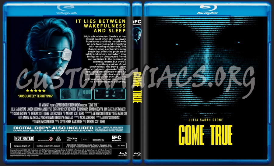 Come True blu-ray cover