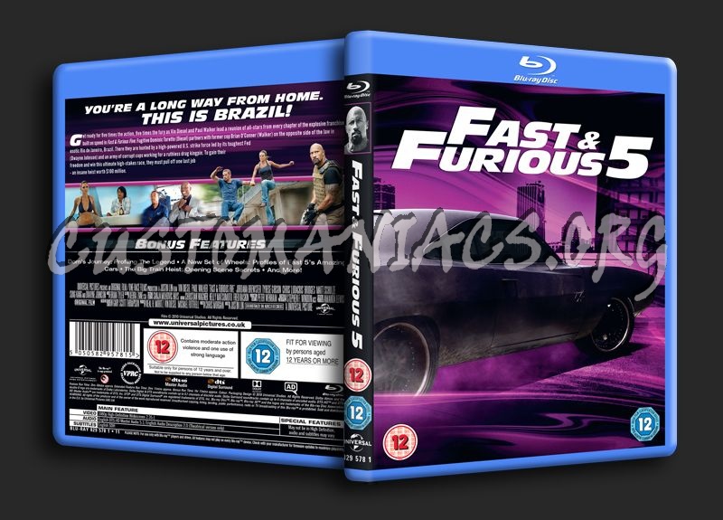 Fast & Furious 5 blu-ray cover