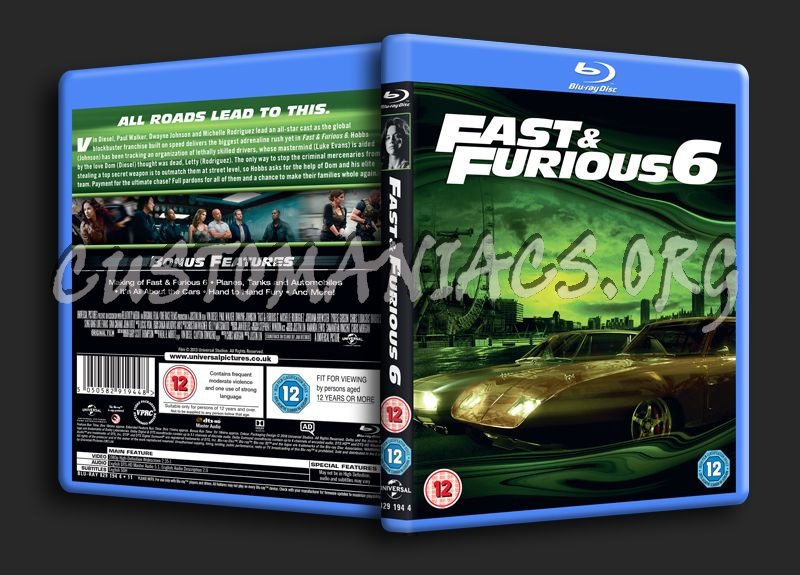 Fast & Furious 6 blu-ray cover