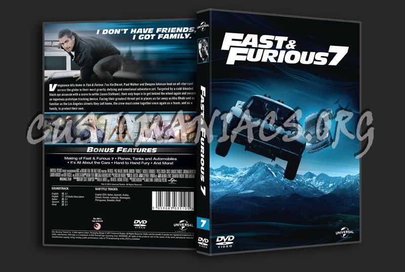 Fast & Furious 7 dvd cover