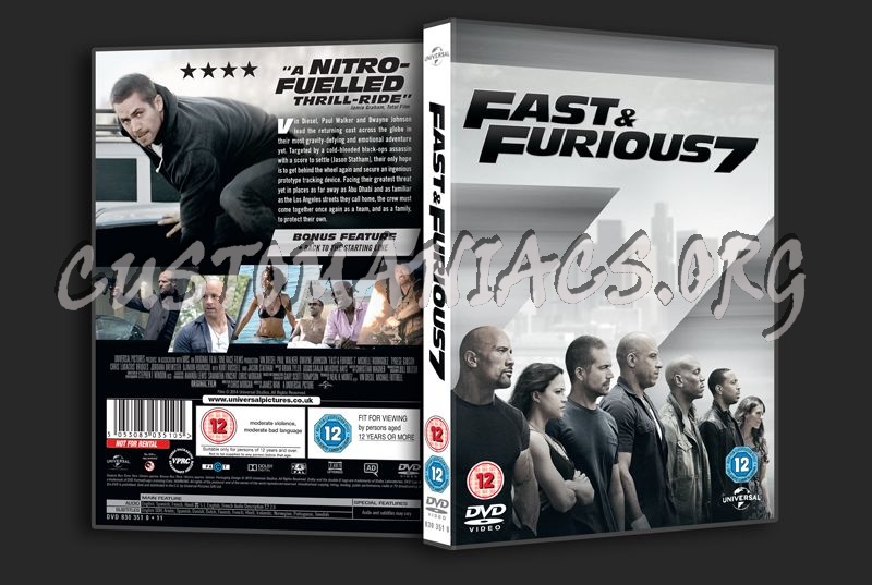 Fast & Furious 7 dvd cover