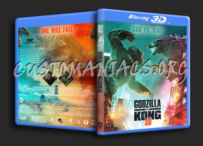 Godzilla vs. Kong 3D dvd cover