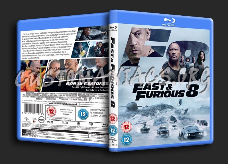 Fast & Furious 8 blu-ray cover