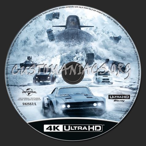 Fast & Furious 8 4K blu-ray label