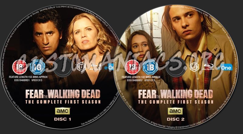 Fear of the Walking Dead Season 1 blu-ray label