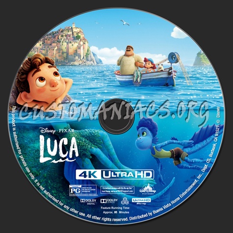 Luca 4K blu-ray label