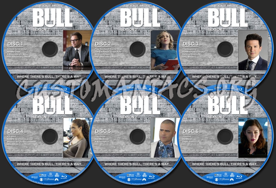 Bull - Season 2 blu-ray label