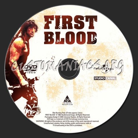 First Blood dvd label