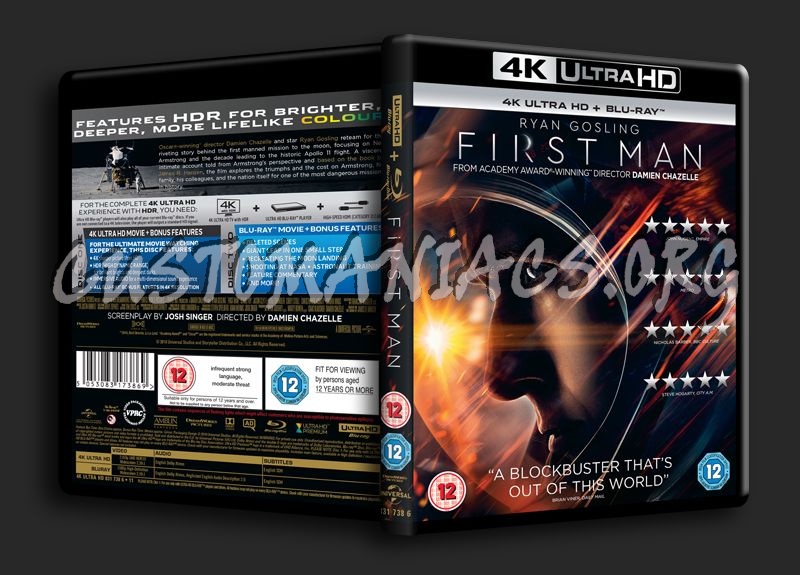 First Man 4K blu-ray cover