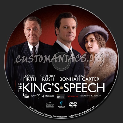 The King's Speech dvd label