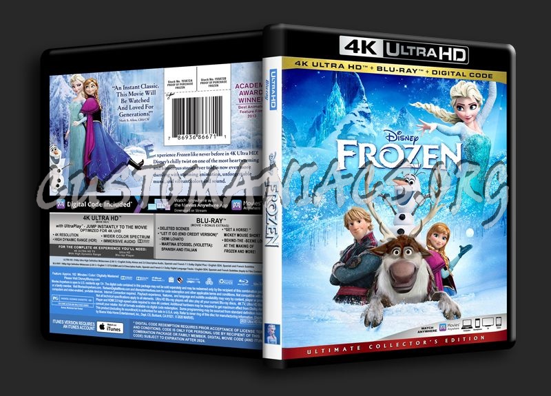 Frozen 4K blu-ray cover