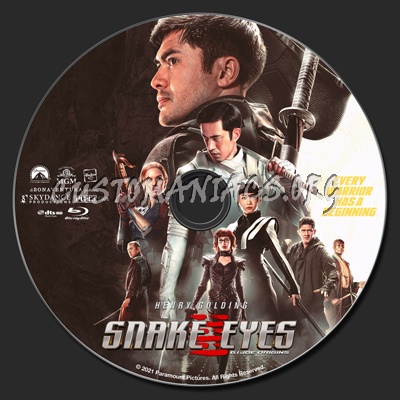 Snake Eyes: G.I. Joe Origins 2V blu-ray label