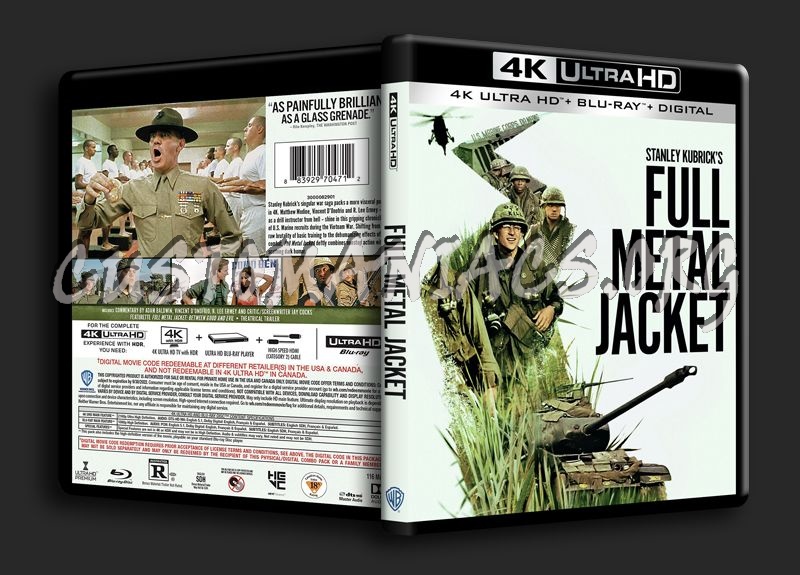 Full Metal Jacket 4K blu-ray cover