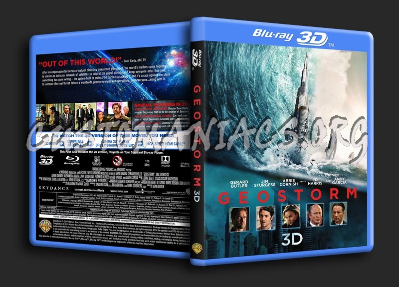 Geostorm 3D blu-ray cover