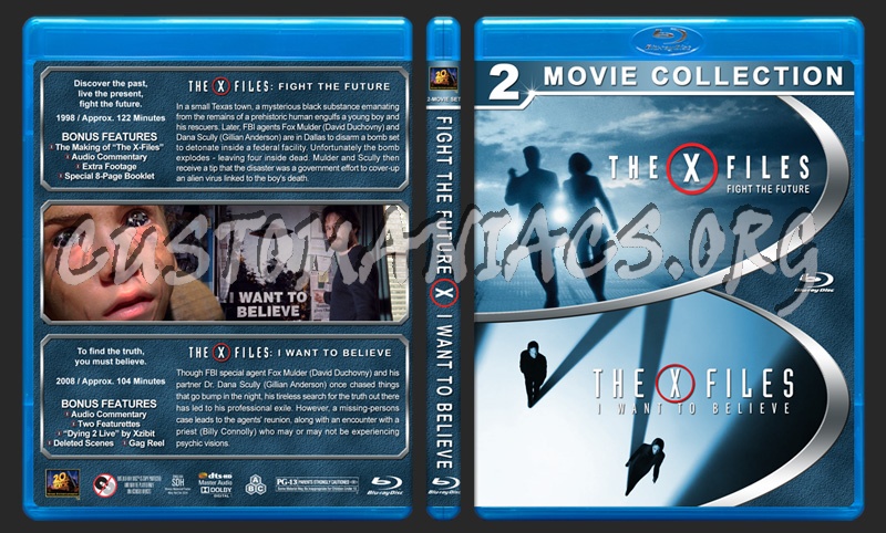 The X-Files Double Feature blu-ray cover