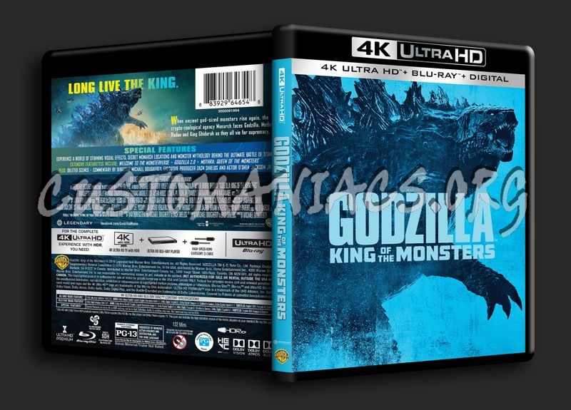 Godzilla King of the Monsters 4K blu-ray cover