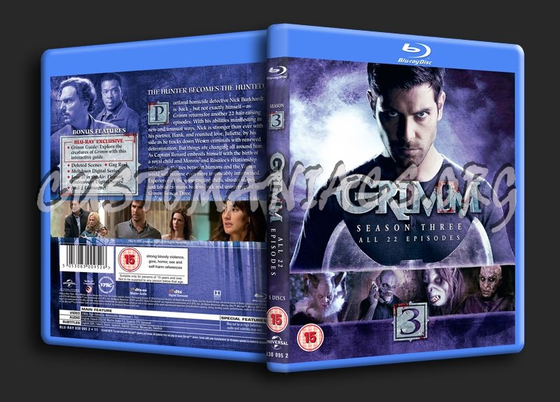 Grimm Season 3 blu-ray cover