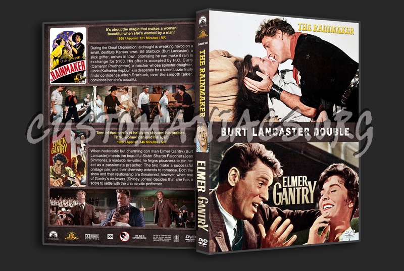 The Rainmaker / Elmer Gantry Double Feature dvd cover