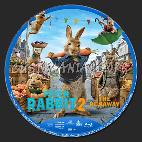 Peter Rabbit 2: The Runaway blu-ray label