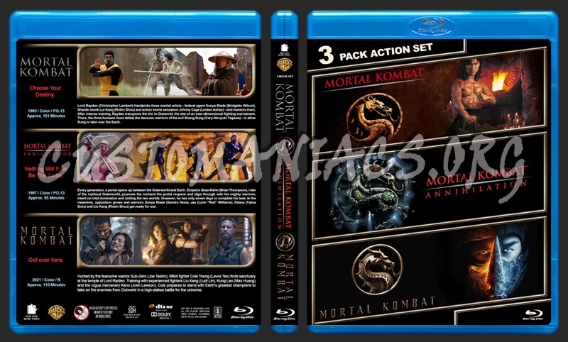 Mortal Kombat Triple Feature blu-ray cover