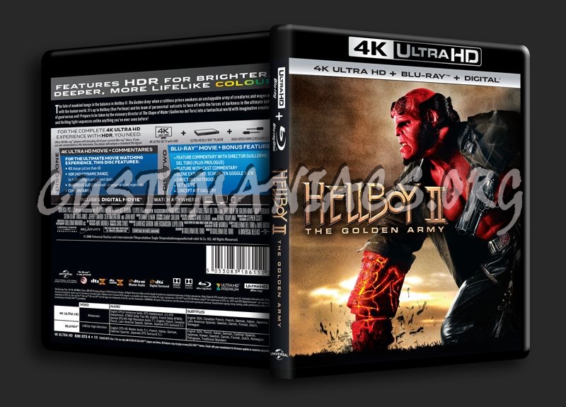 Hellboy 2 The Golden Army 4K blu-ray cover