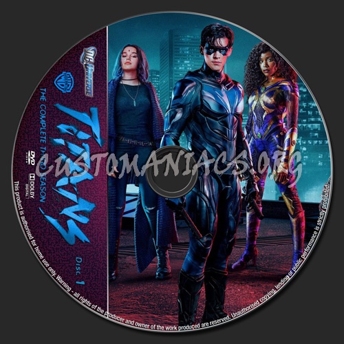 Titans Season 3 dvd label