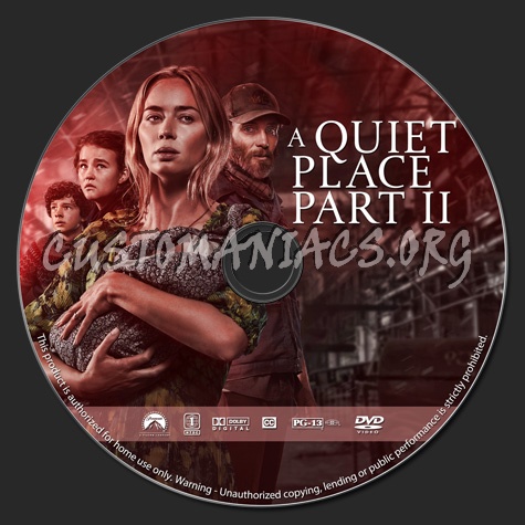 A Quiet Place Part II dvd label
