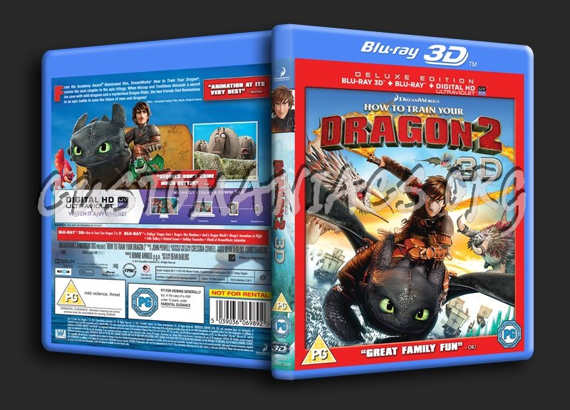 How to Train your Dragon 2 3D blu-ray cover