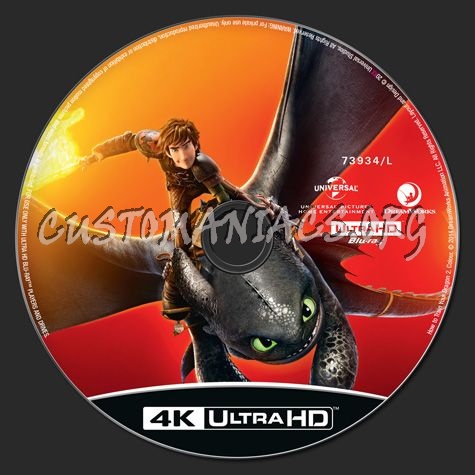 How to Train your Dragon 2 4K blu-ray label