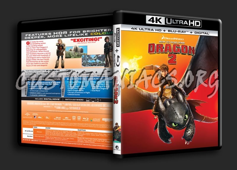 How to Train your Dragon 2 4K blu-ray cover