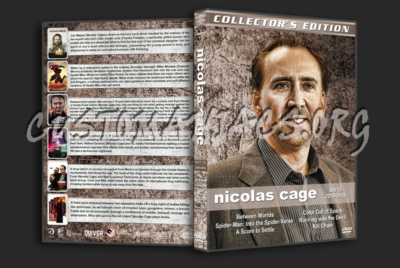 Nicolas Cage Filmography - Set 15 (2018-2019) dvd cover