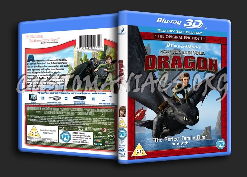 How to Train your Dragon 3D blu-ray cover