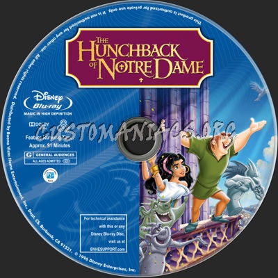 The Hunchback of Notre Dame (1996) blu-ray label