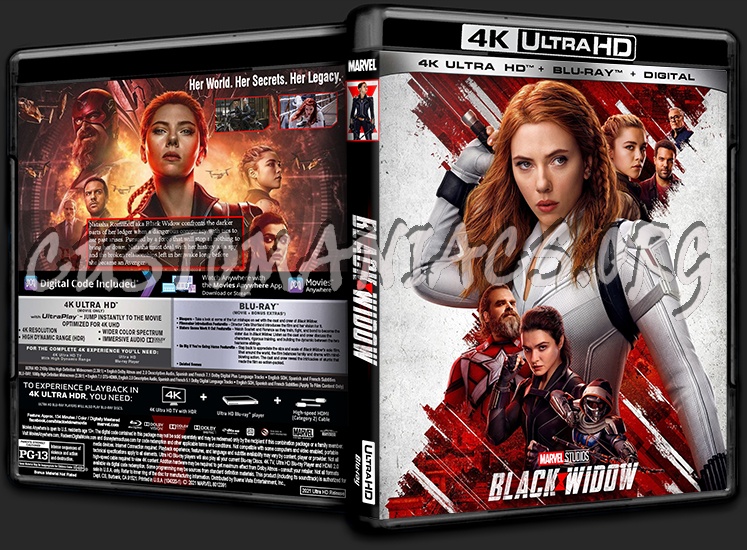 Black Widow 4K blu-ray cover