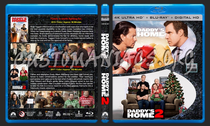 Daddys Home Double Feature (4K) blu-ray cover