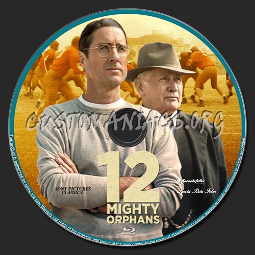 12 Mighty Orphans blu-ray label