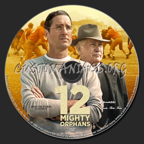 12 Mighty Orphans dvd label