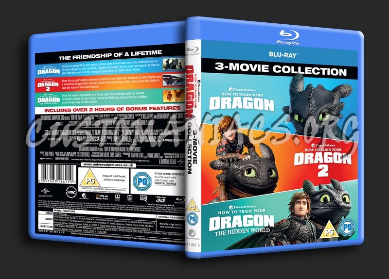 How to Train your Dragon 3-Movie Collection blu-ray cover