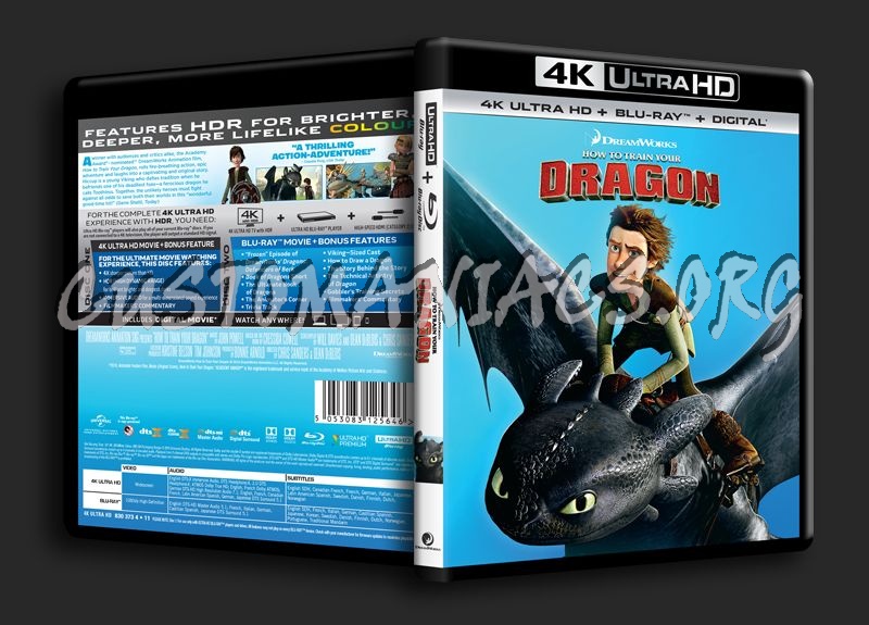 How to Train Your Dragon 4 K blu-ray cover