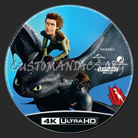 How to Train Your Dragon 4 K blu-ray label